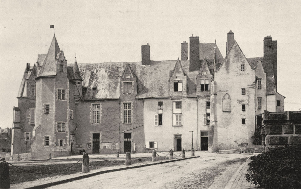 MAINE-ET-LOIRE. Château de Baugé 1903 old antique vintage print picture